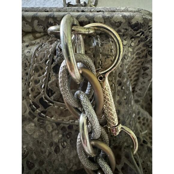 Elliot Lucca Leather embossed snake skin shoulder crossbody GypsyGoth Y2K - Picture 6 of 16